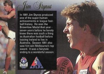 1995 Select AFL Sensation #10 Jim Stynes Back